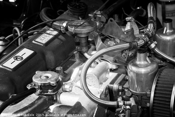 Classic MG Sports Car Engine Picture Board by Rob Cole
