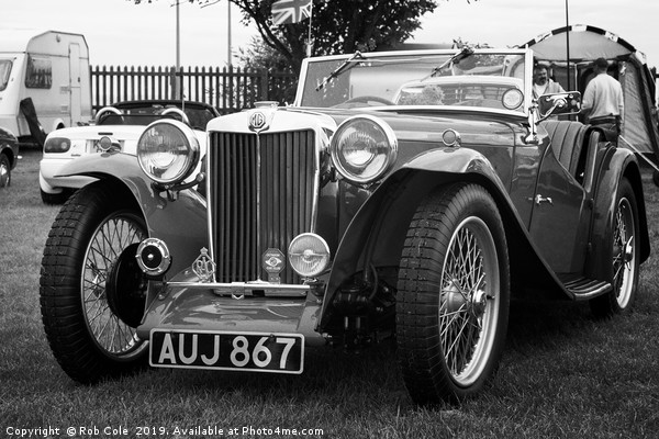 Vintage MG-T Sports Car Picture Board by Rob Cole