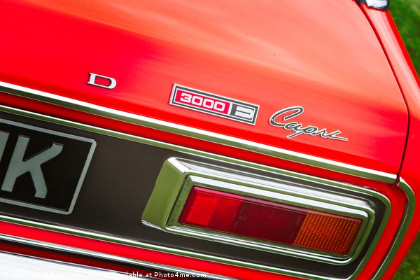 Radiant Red Ford Capri Picture Board by Rob Cole