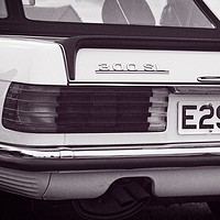 Buy canvas prints of 1987 Mercedes 300SL Rear Quarter by Rob Cole