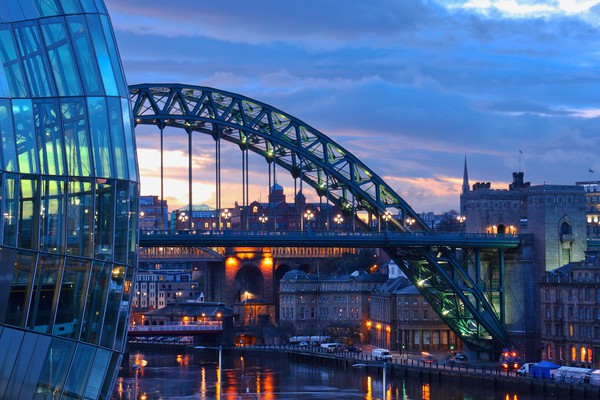 Iconic Tyne Bridge at Dusk Picture Board by Rob Cole