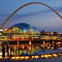 Buy canvas prints of River Tyne Reflections, Newcastle-Gateshead by Rob Cole