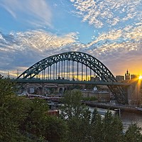 Buy canvas prints of Tyne Bridge Sunset Newcastle-Gateshead by Rob Cole