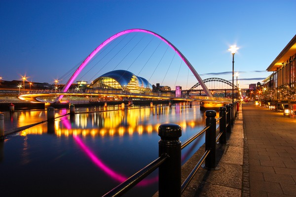 Tyne Bridges, Newcastle-Gateshead at Dusk Picture Board by Rob Cole