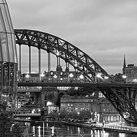 Buy canvas prints of Tyne Bridge and Sage Centre, Newcastle-Gateshead,  by Rob Cole