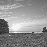 Buy canvas prints of Majestic Marsden Rock at Sunrise by Rob Cole