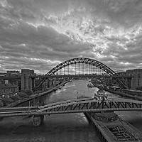 Buy canvas prints of Newcastle Tyne Bridges at Dawn by Rob Cole