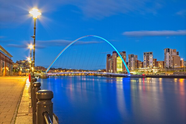 Gateshead Millennium Bridge and Quays Picture Board by Rob Cole