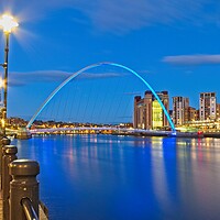 Buy canvas prints of Gateshead Millennium Bridge and Quays by Rob Cole