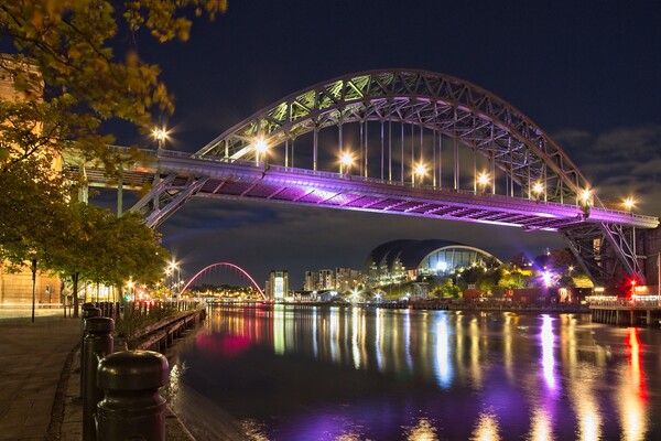 Twilight over Iconic Tyne Bridge Picture Board by Rob Cole