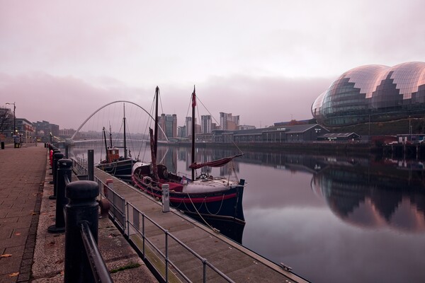 Newcastle Quayside Dawn Picture Board by Rob Cole