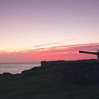 Buy canvas prints of Trow Point Big Gun Sunrise by Rob Cole