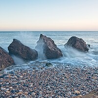 Buy canvas prints of North Sea Waves, Trow Beach by Rob Cole