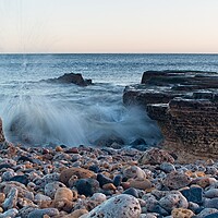 Buy canvas prints of North Sea Waves, Trow Beach by Rob Cole