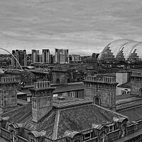 Buy canvas prints of Old and New Rooftops, Newcastle by Rob Cole