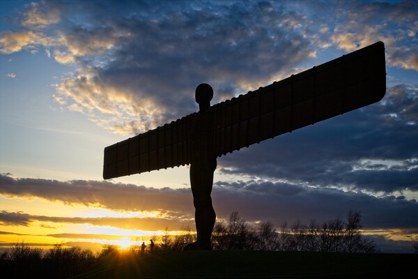 Angel of the North Silhouette Picture Board by Rob Cole