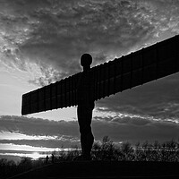 Buy canvas prints of Angel of the North Silhouette by Rob Cole