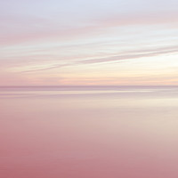 Buy canvas prints of Abstract Pastel Pink Seascape by Melissa Abi