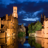 Buy canvas prints of Bruges by night by Gwil Roberts