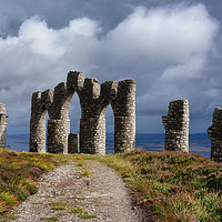 Buy canvas prints of Monument at Cnoc Fyrish, Highlands Scotland by Gwil Roberts