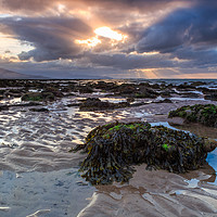 Buy canvas prints of Derrymore Strand at Low Tide on A Spring Evening by Colm Kingston