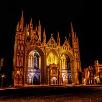 Buy canvas prints of Peterborough Cathedral at Night by Ben Keating