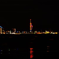 Buy canvas prints of Portsmouth at Night by Ben Keating