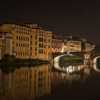 Buy canvas prints of River Arno, Florence by Night by Colin Allen