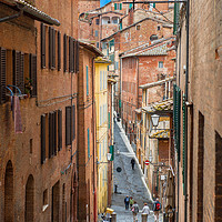 Buy canvas prints of Siena Backstreet, Italy by Colin Allen