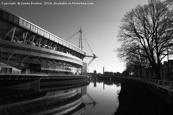 Millennium Stadium And River Taff Cardiff Picture Board by James Brunker