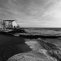 Buy canvas prints of Seaford Head Monochrome East Sussex by James Brunker