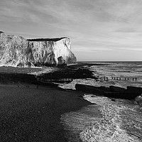Buy canvas prints of White Chalk Cliffs Seaford Head East Sussex by James Brunker