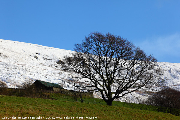 South Wales Hills in Winter Picture Board by James Brunker