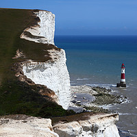Buy canvas prints of Chalk Headlands on the south coast Sussex  by James Brunker