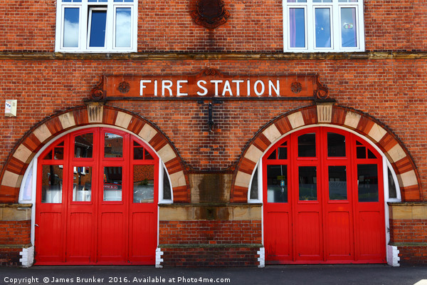 Tonbridge Fire Station Doors Picture Board by James Brunker