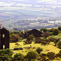 Buy canvas prints of Phoenix United Mine Ruins and Cornish Countryside by James Brunker