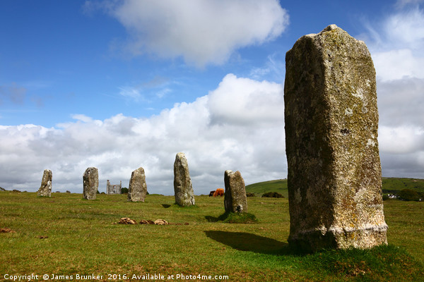 The Hurlers stone circle Bodmin Moor Cornwall Picture Board by James Brunker
