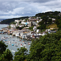 Buy canvas prints of View Across River Fowey to Fowey Cornwall by James Brunker