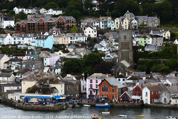 Quaint Coastal Town of Fowey Cornwall Picture Board by James Brunker