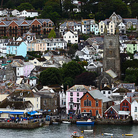 Buy canvas prints of Quaint Coastal Town of Fowey Cornwall by James Brunker