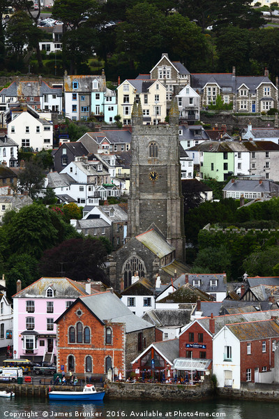 Picturesque Coastal Town of Fowey Cornwall Picture Board by James Brunker