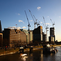 Buy canvas prints of Redevelopment on South Bank London by James Brunker