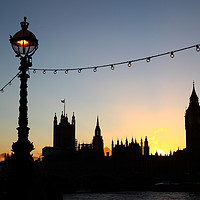 Buy canvas prints of London Sunset Silhouettes by James Brunker