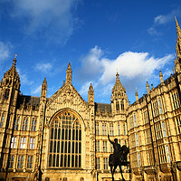 Buy canvas prints of Richard I statue and Houses of Parliament London by James Brunker