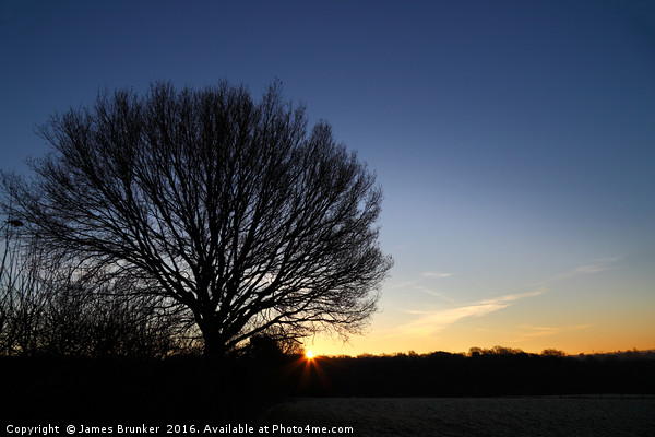 Winter Sunrise in the Weald of Kent Picture Board by James Brunker