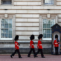 Buy canvas prints of Changing of the Guard outside Buckingham Palace by James Brunker