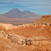 Buy canvas prints of Atacama Desert and Licancabur Volcano Chile by James Brunker