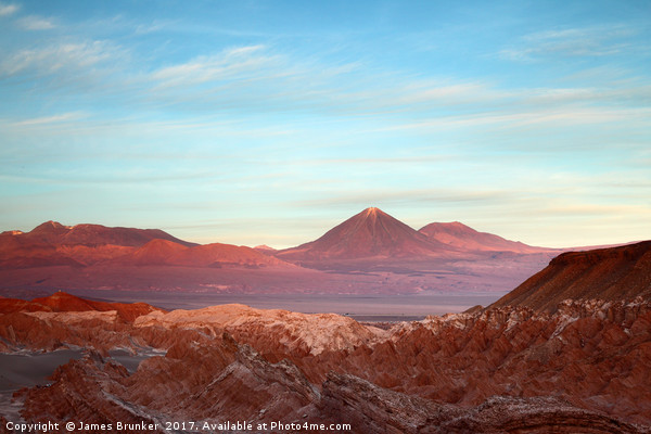 Death Valley at Sunset Atacama Desert Chile Picture Board by James Brunker