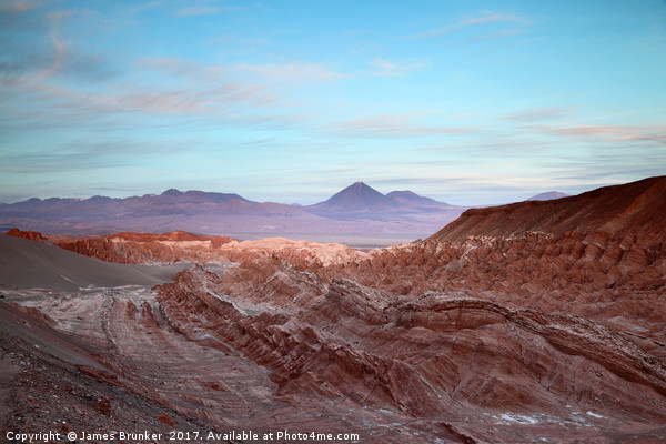 Valle de la Muerte at Sunset Atacama Desert Chile Picture Board by James Brunker
