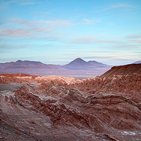 Buy canvas prints of Valle de la Muerte at Sunset Atacama Desert Chile by James Brunker
